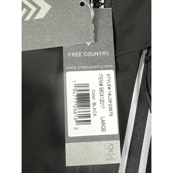 Free Country Thermo Super Soft Shell Jacket, Ladies Size L Black - Picture 8 of 16